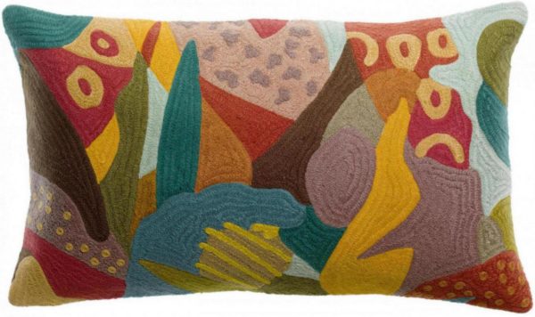 Coussin brodé Izel Minéral 30 x 50 Coussins La Vallée du blanc