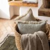 Coussin chiné Jane Olive 45 x 45 – Image 3