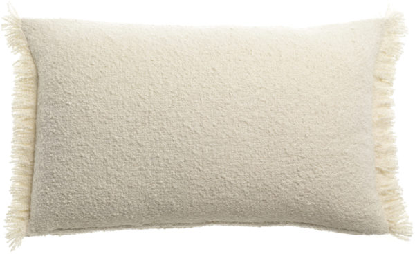 Coussin uni Jane Neige 30 x 50 Coussins La Vallée du blanc