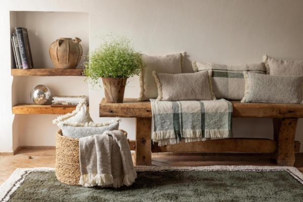 Plaid jacquard Jane Multico 130 x 160 Plaids La Vallée du blanc