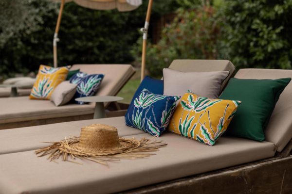 Coussin uni Alga outdoor Epicea 45 x 45 Coussins La Vallée du blanc