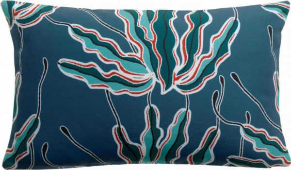 Coussin imprimé Alga outdoor Indigo 30 x 50 Coussins La Vallée du blanc