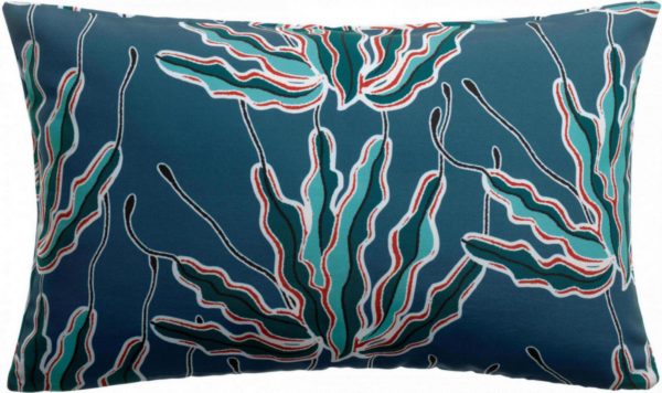 Coussin imprimé Alga outdoor Indigo 40 x 65 Coussins La Vallée du blanc
