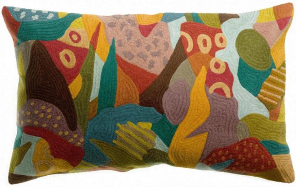 Coussin brodé Izel Minéral 40 x 65 Coussins La Vallée du blanc