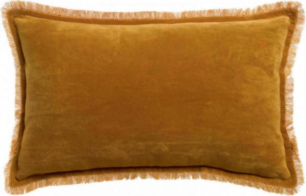 Coussin uni Fara Safran 30 x 50 Coussins La Vallée du blanc