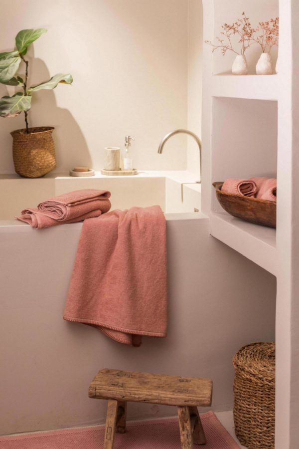 Serviette de toilette Bora Azalée 50 x 100 Serviettes de toilette La Vallée du blanc