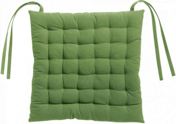Galette de chaise 36 points Zea recyclée Vert 38 x 38 x 3 cm Galettes de chaise La Vallée du blanc
