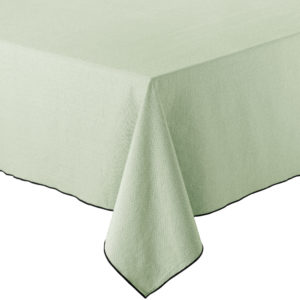 Nappe recyclée Grace Céladon 140 x 140 Nappes La Vallée du blanc