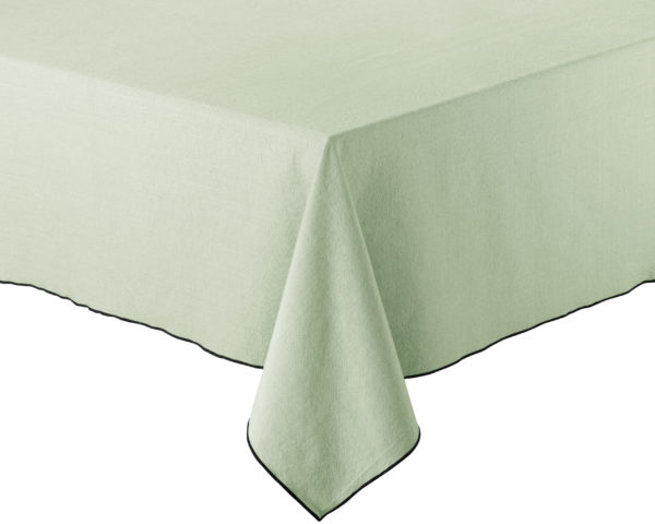 Nappe recyclée Grace Céladon 140 x 140 Nappes La Vallée du blanc