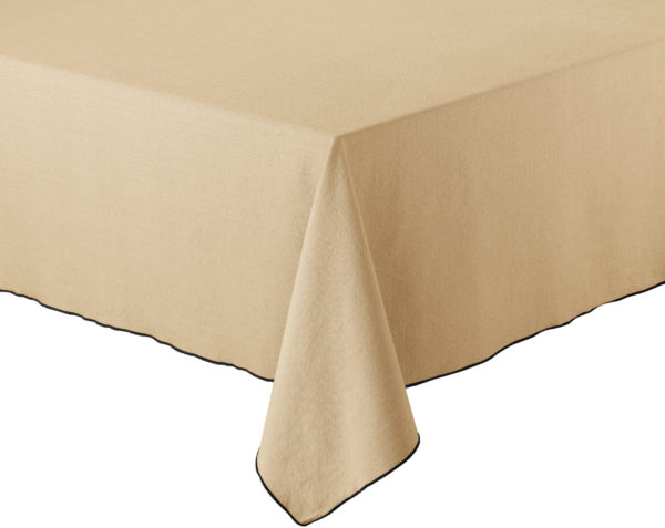 Nappe recyclée Grace Camel 140 x 140 Nappes La Vallée du blanc