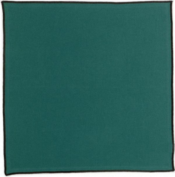 Serviette de table recyclée Grace Paon 40 x 40 Serviettes de table La Vallée du blanc