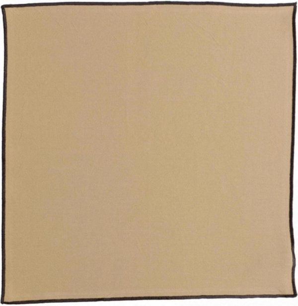 Serviette de table recyclée Grace Camel 40 x 40 Serviettes de table La Vallée du blanc