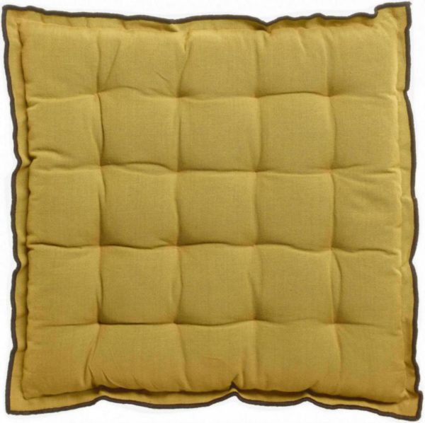 Galette de chaise Grace recyclée Badiane 40 x 40 x 3 cm Galettes de chaise La Vallée du blanc
