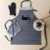Tablier de cuisine recyclé Tilio Noir/gris 72 x 90 – Image 2