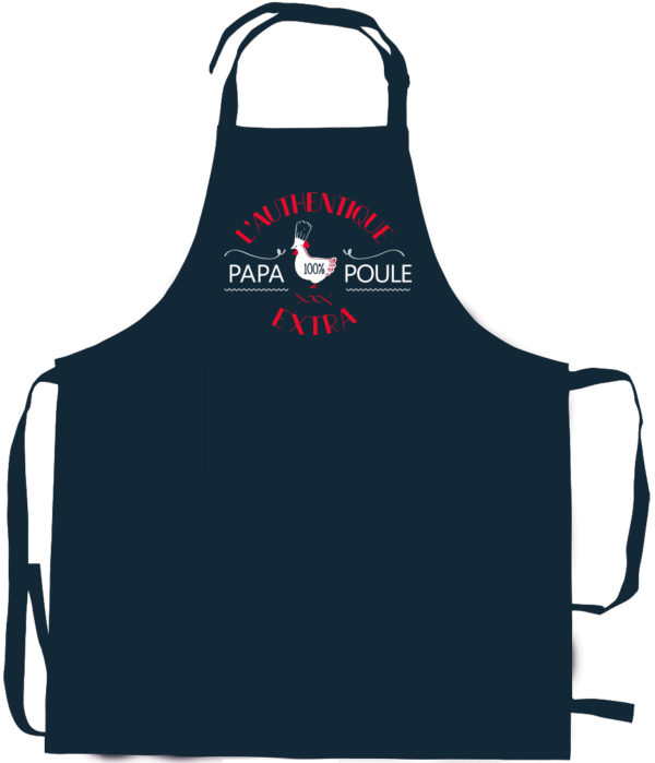 Tablier de cuisine Papa poule recyclé Indigo 72 x 90 Tabliers La Vallée du blanc