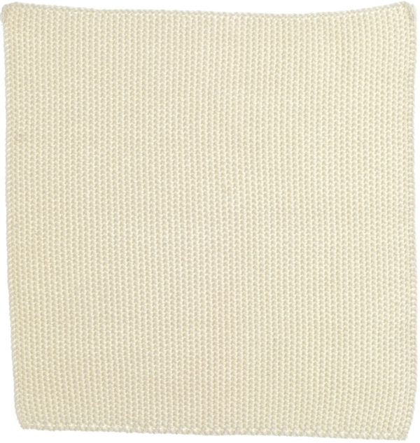 Lot de 3 essuie-mains tricotés Izan recyclés Ecru 25 x 25 Essuie-mains La Vallée du blanc