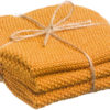 Lot de 3 essuie-mains tricotés Izan recyclés Tournesol 25 x 25