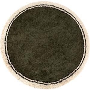 Tapis Many Olive diamètre 160 cm Tapis La Vallée du blanc