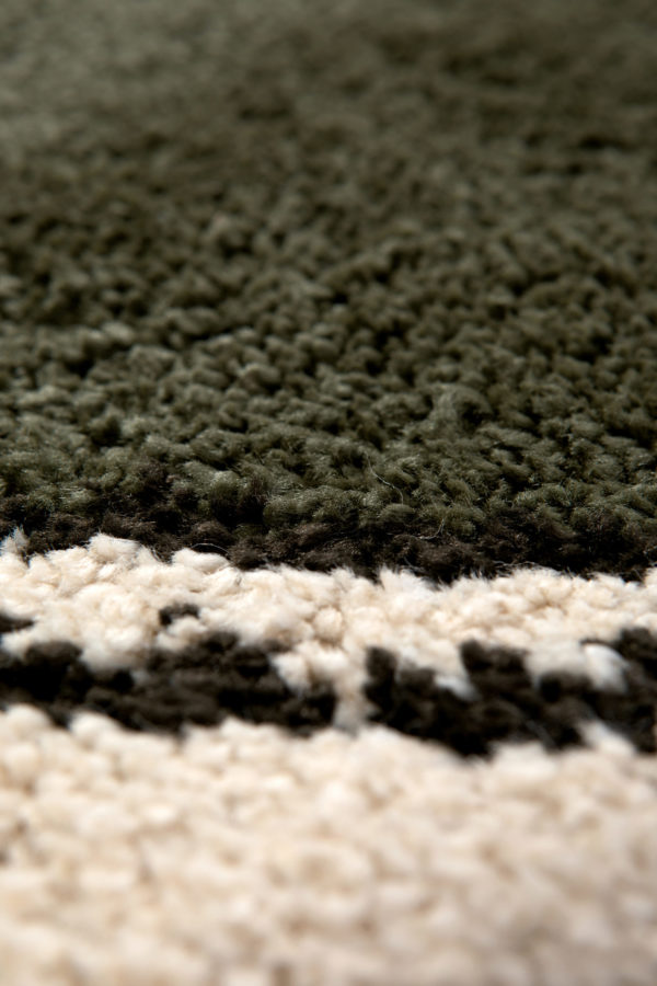 Tapis Many Olive diamètre 160 cm Tapis La Vallée du blanc