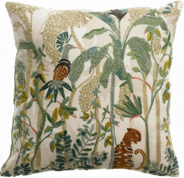 Coussin brodé Raja Multico 45 x 45 Coussins La Vallée du blanc