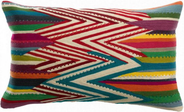 Coussin brodé Zuma Multico 30 x 50 Coussins La Vallée du blanc