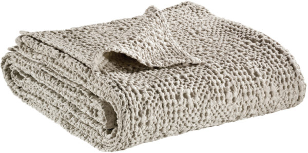 Jeté stonewashed Tana Lin 280 x 260 Jetés de lit La Vallée du blanc