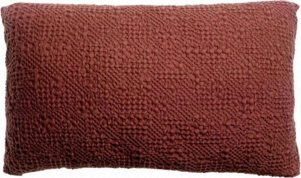 Coussin stonewashed Tana Tabac 40 x 65 Coussins La Vallée du blanc