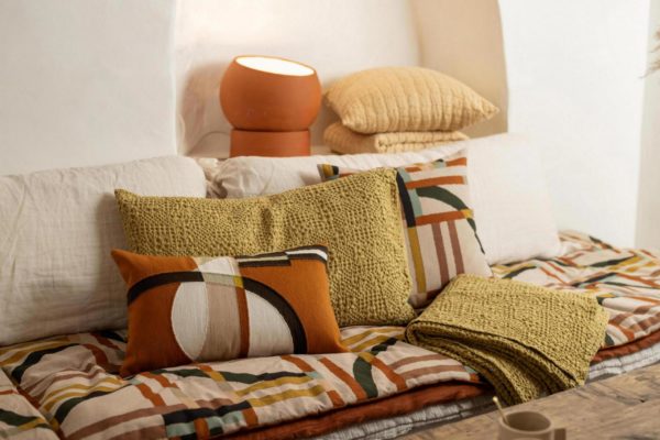 Plaid stonewashed Tana Gold 140 x 200 Plaids La Vallée du blanc