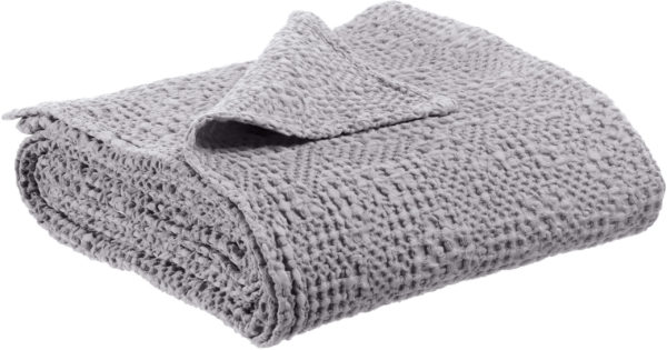 Jeté stonewashed Tana Brume 180 x 260 Jetés de lit La Vallée du blanc