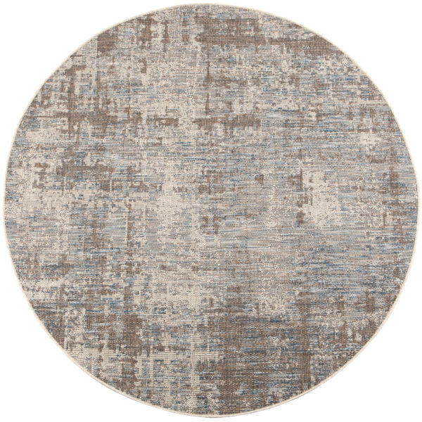 Tapis Catania 2 outdoor Gris Diamètre 160 cm Tapis La Vallée du blanc
