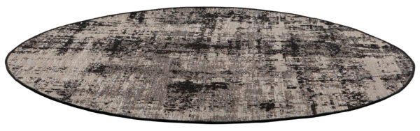 Tapis Catania 2 outdoor Noir Diamètre 160 cm Tapis La Vallée du blanc