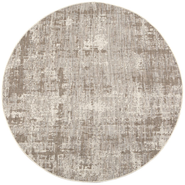 Tapis Catania 2 outdoor Naturel Diamètre 160 cm Tapis La Vallée du blanc