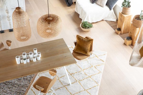 Tapis Casablanca 2 Beige 120 x 170 x 3 cm Tapis La Vallée du blanc