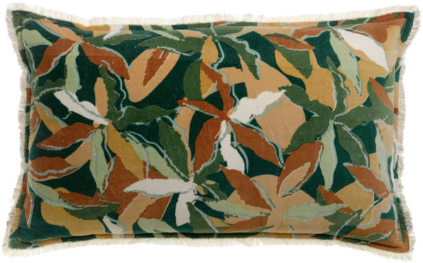 Coussin imprimé Alina Pétrole 40 x 65 Coussins La Vallée du blanc
