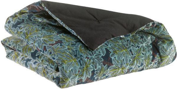 Plaid imprimé Ariane Pétrole 135 x 200 Plaids La Vallée du blanc