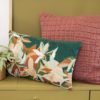 Coussin brodé Alina Pétrole 30 x 50 – Image 3