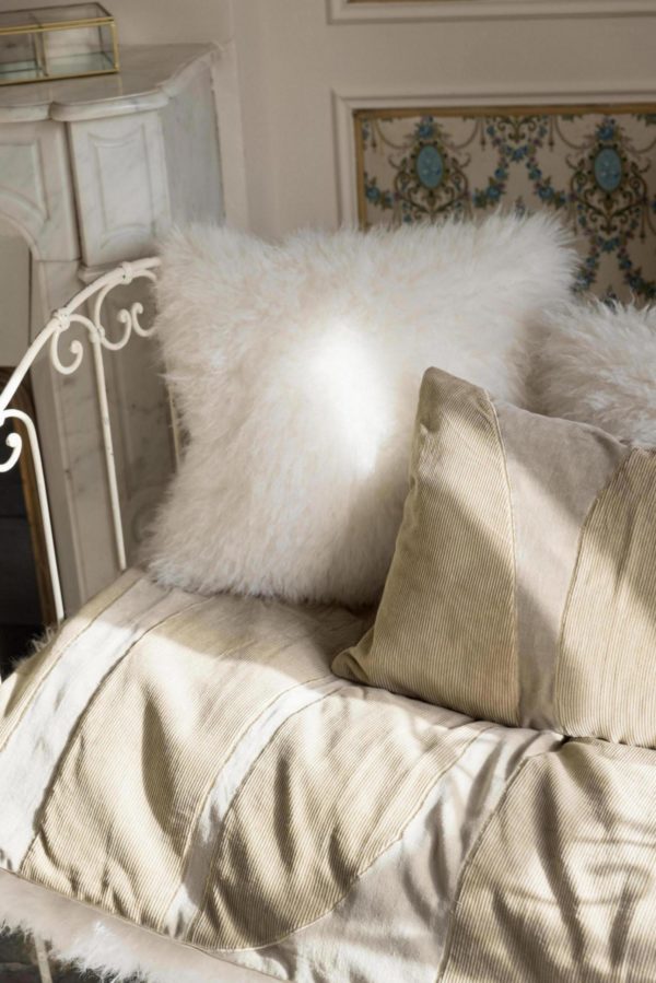 Coussin Betani Neige 45 x 45 Coussins La Vallée du blanc