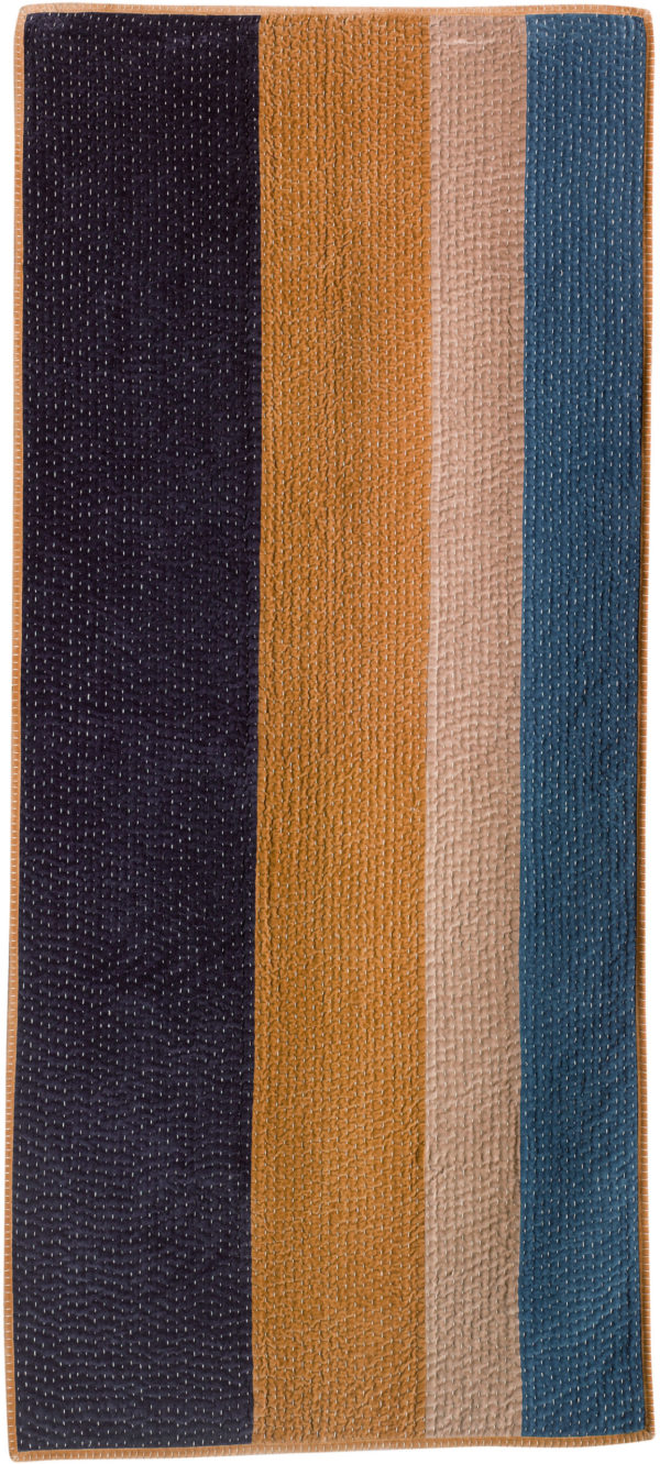 Edredon Elise patchs Cobalt 80 x 180 Edredons La Vallée du blanc