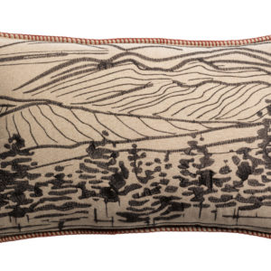 Coussin brodé Dusko Sienne 40 x 65 Coussins La Vallée du blanc