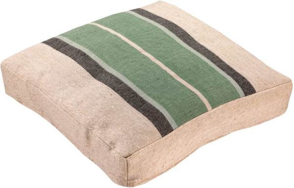 Coussin de sol Gatsby Eucalyptus 55 x 55 x 10 cm Coussins de sol La Vallée du blanc