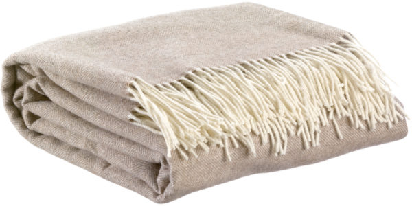 Plaid Carina Naturel 130 x 190 Plaids La Vallée du blanc