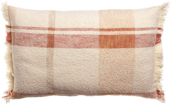 Coussin jacquard Jane Multico sienne 40 x 65 Coussins La Vallée du blanc