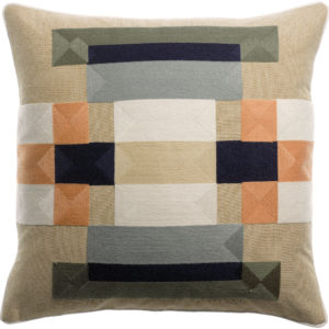 Coussin brodé Bertille Epice 45 x 45 Coussins La Vallée du blanc