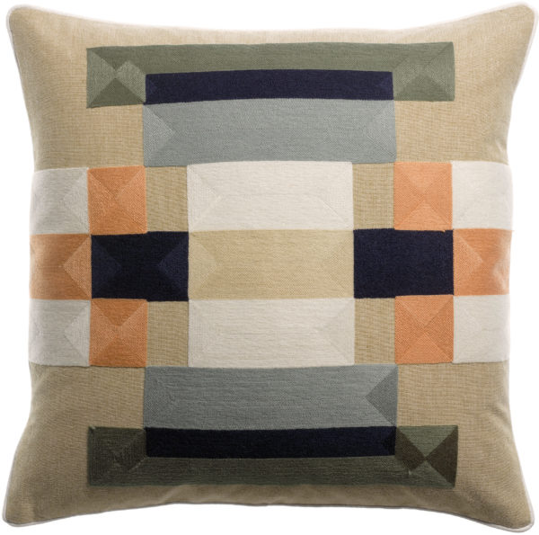 Coussin brodé Bertille Epice 45 x 45 Coussins La Vallée du blanc