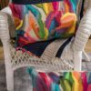 Coussin brodé Betty Multico 45 x 45 – Image 3