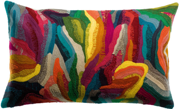 Coussin brodé Betty Multico 40 x 65 Coussins La Vallée du blanc