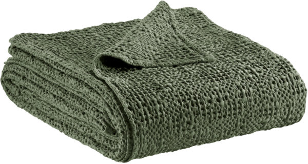 Jeté Tana Olive 240 x 260 Jetés de lit La Vallée du blanc