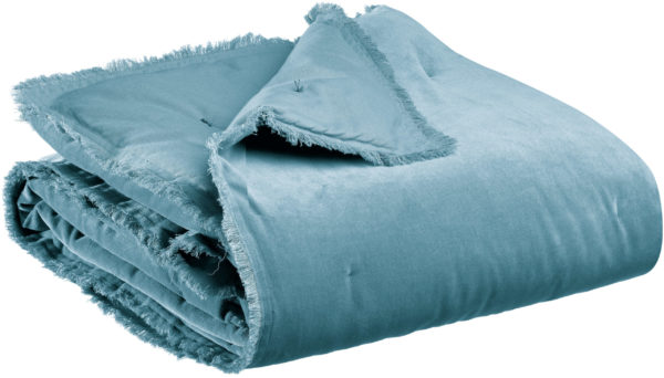 Plaid uni Fara Acier 135 x 200 Plaids La Vallée du blanc