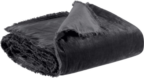 Edredon uni Fara Caviar 85 x 200 Edredons La Vallée du blanc