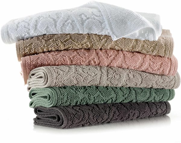 Tapis de bain Gilda Perle 54 x 64 Tapis de bain La Vallée du blanc